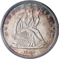 1842 50C Small Date, Large Letters MS63 PCGS