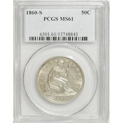 1860-S 50C MS61 PCGS