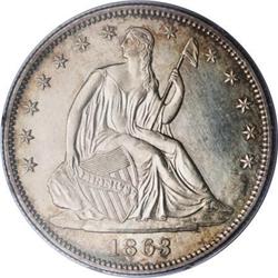 1863 50C MS64 PCGS