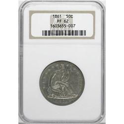 1861 50C PR62 NGC