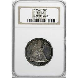 1864 50C PR62 NGC