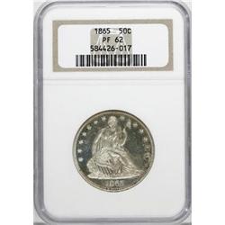 1865 50C PR62 NGC
