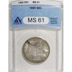 1909 50C MS61 ANACS