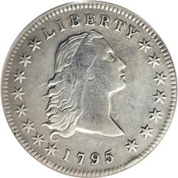 1795 $1 Flowing Hair, Three Leaves VF30 ANACS