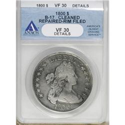 1800 $1 VF30 Details ANACS B-17