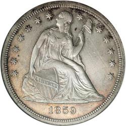 1859-S $1 AU50 ANACS