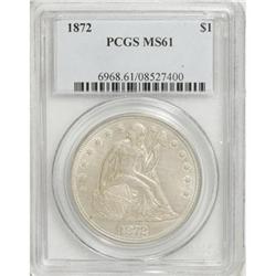 1872 $1 MS61 PCGS