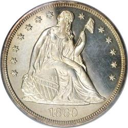 1869 $1 PR63 PCGS