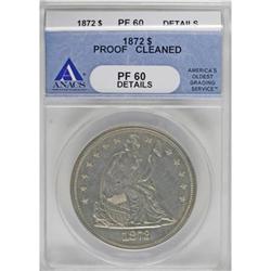 1872 $1 PR60 Details ANACS