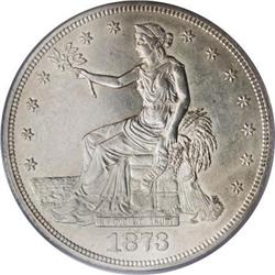 1873-CC T$1 AU55 PCGS