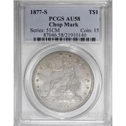 1877-S T$1 Chop Mark AU58 PCGS