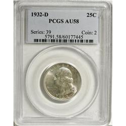 1932-D 25C AU58 PCGS