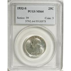 1932-S 25C MS64 PCGS