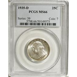 1935-D 25C MS66 PCGS