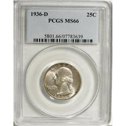 1936-D 25C MS66 PCGS