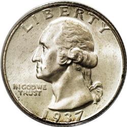 1937 25C Doubled Die Obverse MS66 PCGS