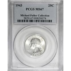 1943 25C MS67 PCGS