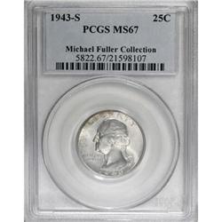 1943-S 25C MS67 PCGS