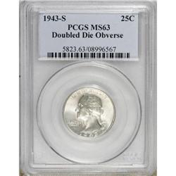 1943-S 25C Doubled Die Obverse MS63 PCGS