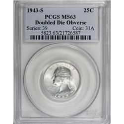 1943-S 25C Doubled Die Obverse MS63 PCGS