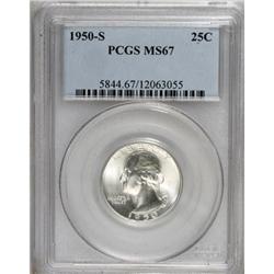 1950-S 25C MS67 PCGS