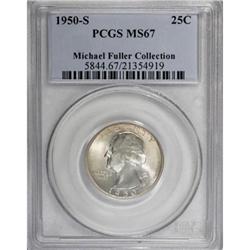 1950-S 25C MS67 PCGS