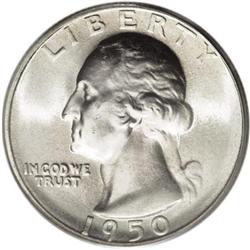 1950-S/D 25C MS66 PCGS