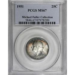 1951 25C MS67 PCGS
