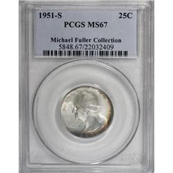 1951-S 25C MS67 PCGS