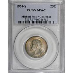 1954-S 25C MS67 PCGS