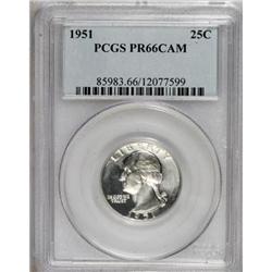 1951 25C PR66 Cameo PCGS