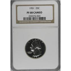1951 25C PR68 Cameo NGC
