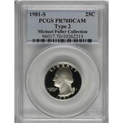 1981-S 25C Type Two PR70 Deep Cameo PCGS