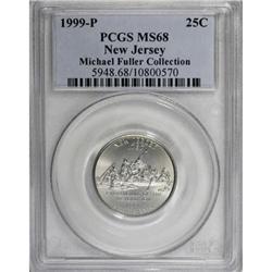 1999-P 25C New Jersey MS68 PCGS