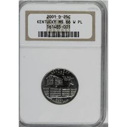 2001-D 25C Kentucky MS66 NGC