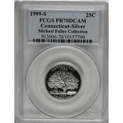 1999-S 25C Connecticut Silver PR70 Deep Cameo