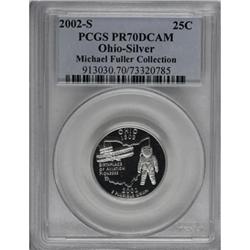 2002-S 25C Ohio Silver PR70 Deep Cameo PCGS