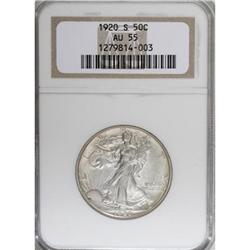 1920-S 50C AU55 NGC