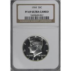 1964 50C PR69 Ultra Cameo NGC