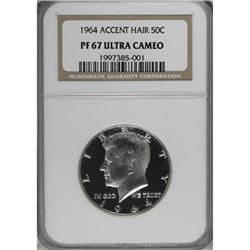 1964 50C Accented Hair PR67 Ultra Cameo NGC