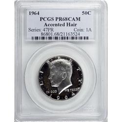 1964 50C Accented Hair PR68 Cameo PCGS