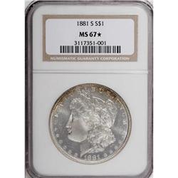 1881-S $1 MS67 NGC