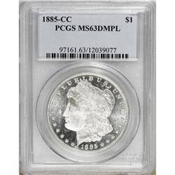 1885-CC $1 MS63 Deep Mirror Prooflike PCGS