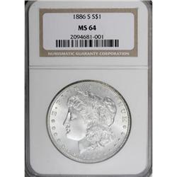 1886-S $1 MS64 NGC