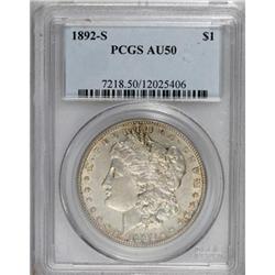1892-S $1 AU50 PCGS