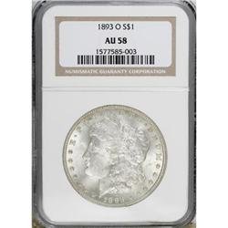 1893-O $1 AU58 NGC
