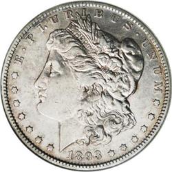 1893-S $1 XF45 Details ANACS