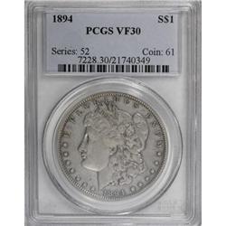 1894 $1 VF30 PCGS