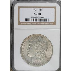 1901 $1 AU58 NGC