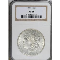 1901 $1 AU58 NGC